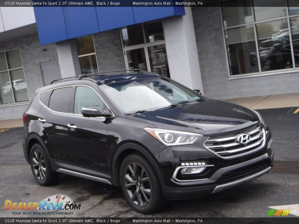 2018 Hyundai Santa Fe Sport 2.0T Ultimate AWD Black / Beige Photo #1