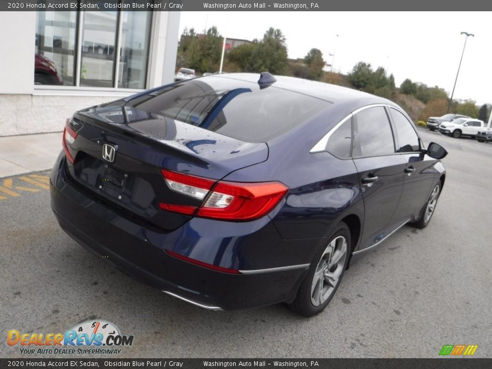 2020 Honda Accord EX Sedan Obsidian Blue Pearl / Gray Photo #10