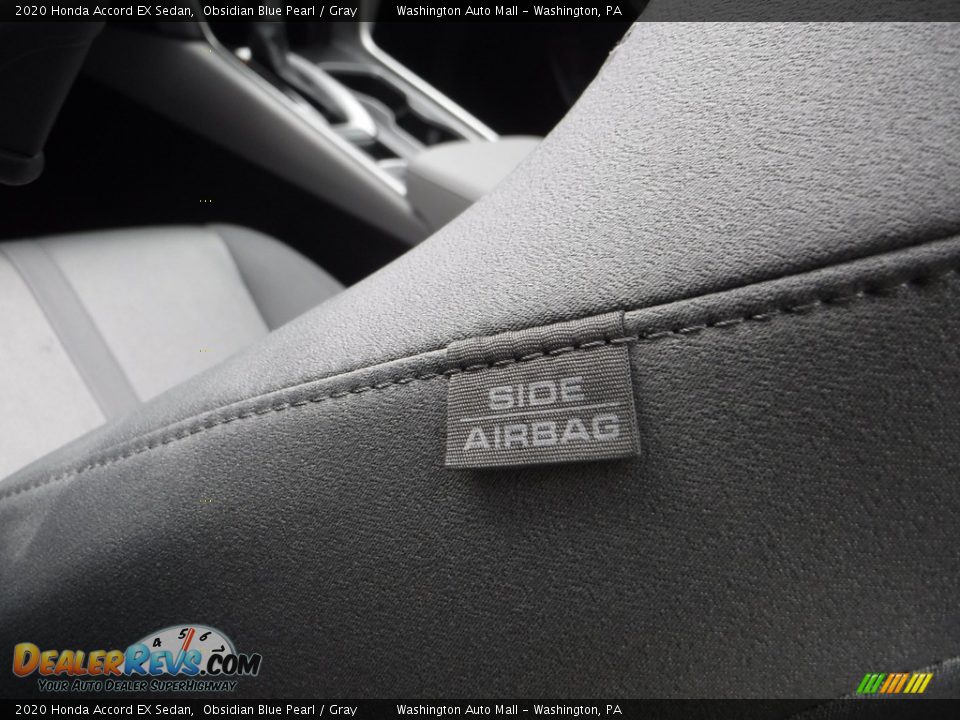 2020 Honda Accord EX Sedan Obsidian Blue Pearl / Gray Photo #14