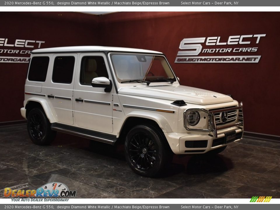 2020 Mercedes-Benz G 550 designo Diamond White Metallic / Macchiato Beige/Espresso Brown Photo #3