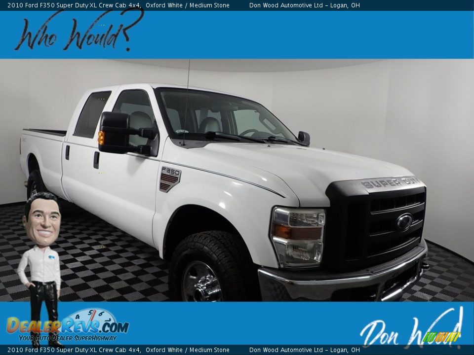 2010 Ford F350 Super Duty XL Crew Cab 4x4 Oxford White / Medium Stone Photo #1