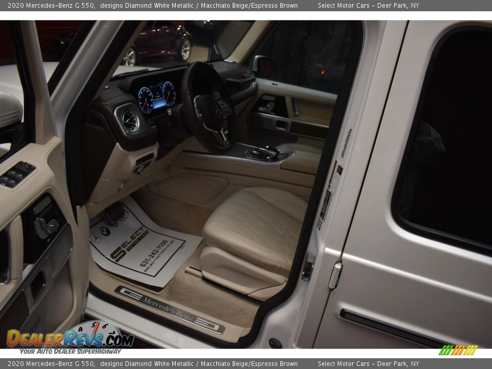 2020 Mercedes-Benz G 550 designo Diamond White Metallic / Macchiato Beige/Espresso Brown Photo #10