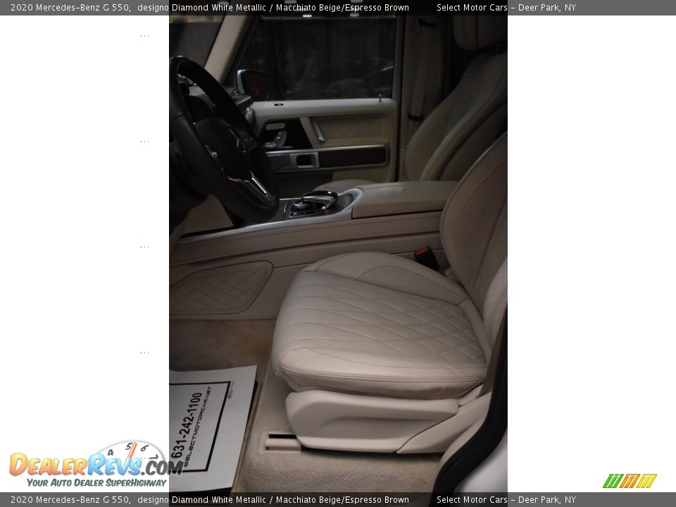 2020 Mercedes-Benz G 550 designo Diamond White Metallic / Macchiato Beige/Espresso Brown Photo #11