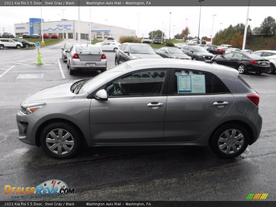 2021 Kia Rio S 5 Door Steel Gray / Black Photo #6