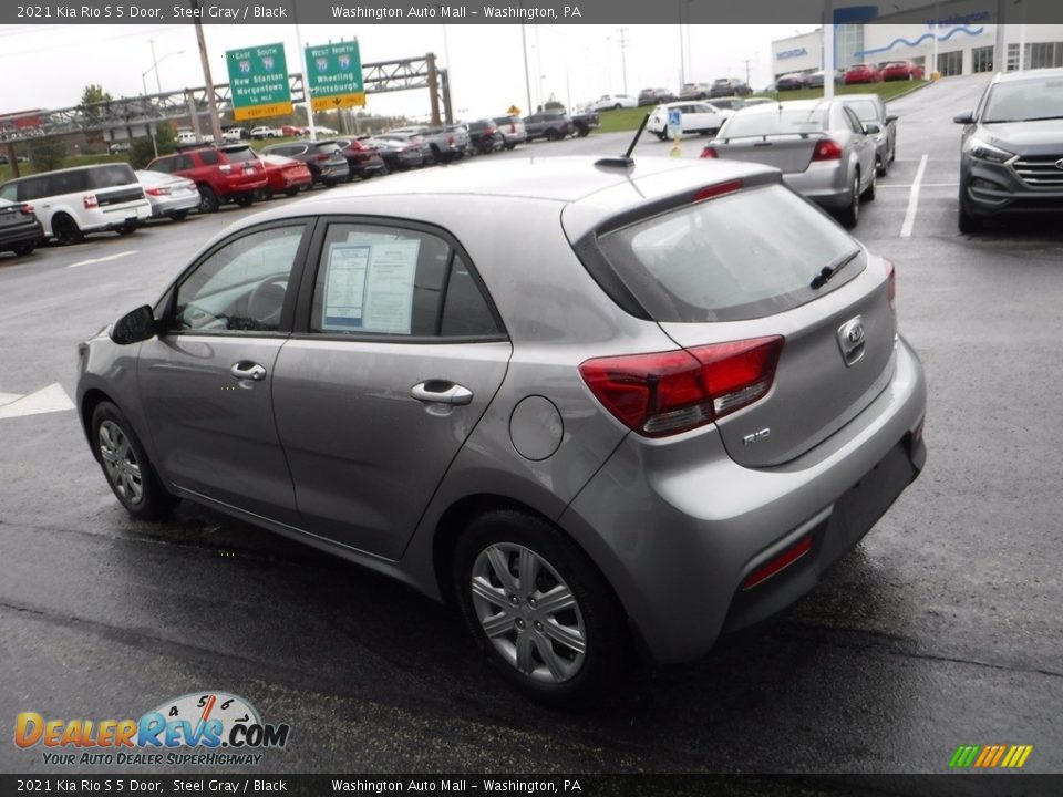 2021 Kia Rio S 5 Door Steel Gray / Black Photo #7