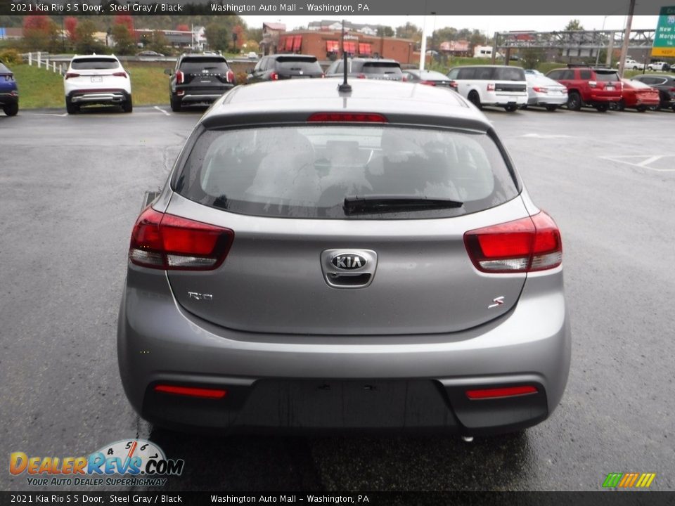 2021 Kia Rio S 5 Door Steel Gray / Black Photo #8