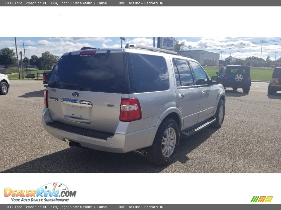 2011 Ford Expedition XLT 4x4 Ingot Silver Metallic / Camel Photo #5