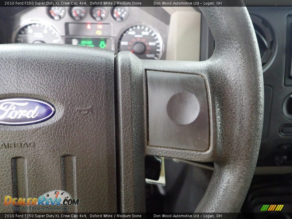 2010 Ford F350 Super Duty XL Crew Cab 4x4 Oxford White / Medium Stone Photo #22