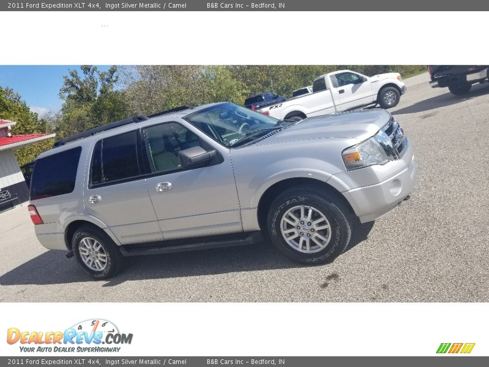 2011 Ford Expedition XLT 4x4 Ingot Silver Metallic / Camel Photo #7