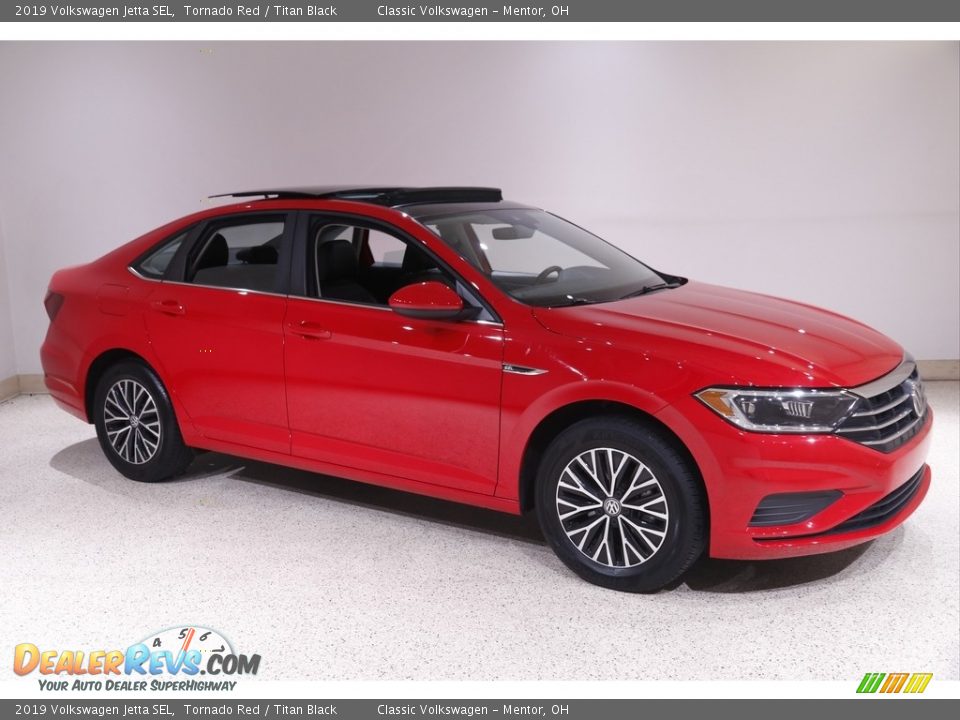 2019 Volkswagen Jetta SEL Tornado Red / Titan Black Photo #1