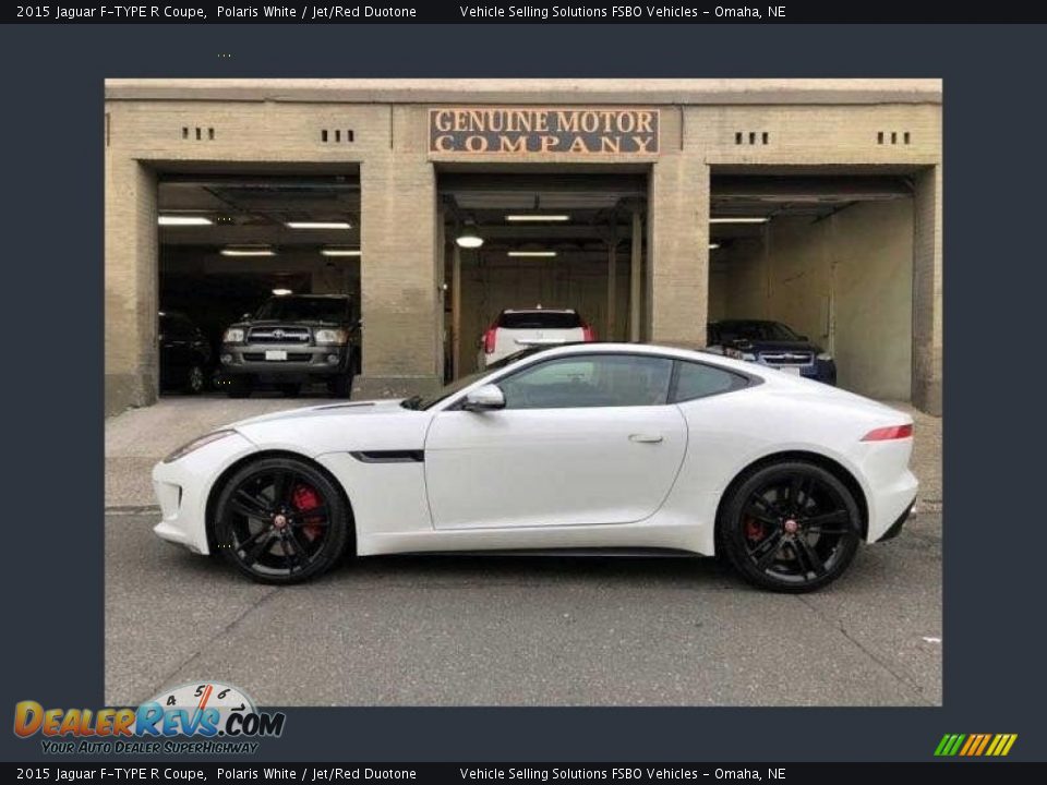 2015 Jaguar F-TYPE R Coupe Polaris White / Jet/Red Duotone Photo #1