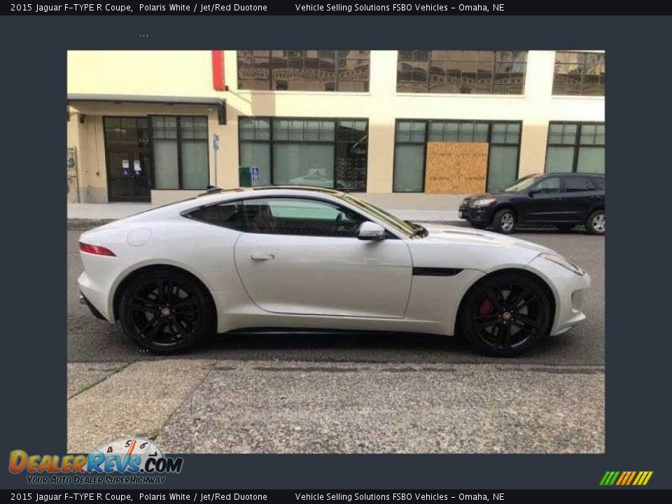 2015 Jaguar F-TYPE R Coupe Polaris White / Jet/Red Duotone Photo #3