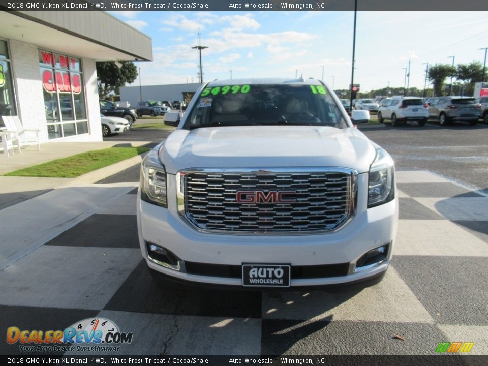 2018 GMC Yukon XL Denali 4WD White Frost Tricoat / Cocoa/Shale Photo #2