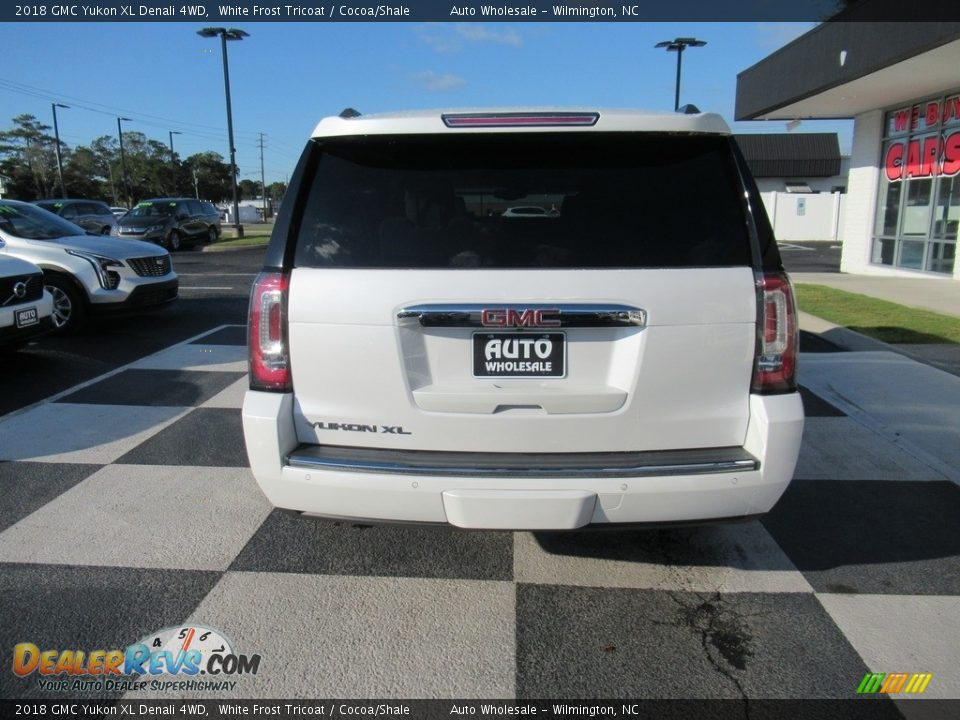 2018 GMC Yukon XL Denali 4WD White Frost Tricoat / Cocoa/Shale Photo #4