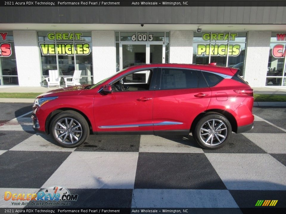 2021 Acura RDX Technology Performance Red Pearl / Parchment Photo #1