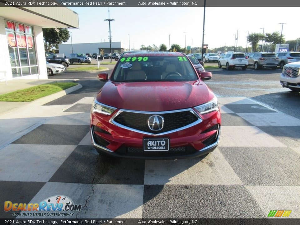 2021 Acura RDX Technology Performance Red Pearl / Parchment Photo #2