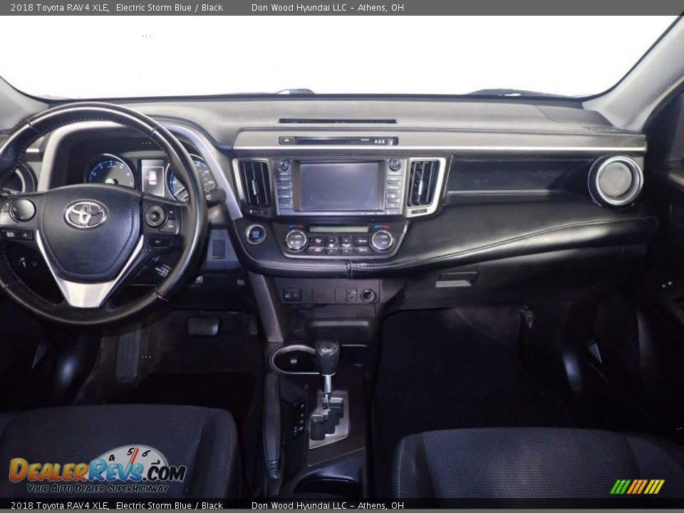 2018 Toyota RAV4 XLE Electric Storm Blue / Black Photo #28