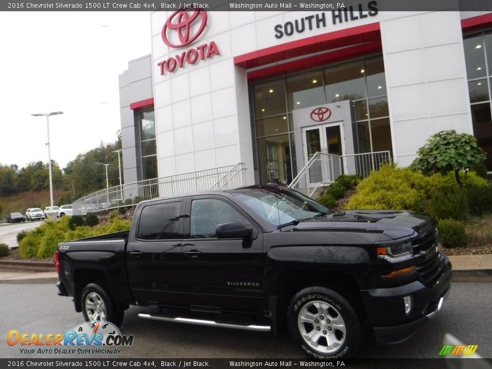 2016 Chevrolet Silverado 1500 LT Crew Cab 4x4 Black / Jet Black Photo #2