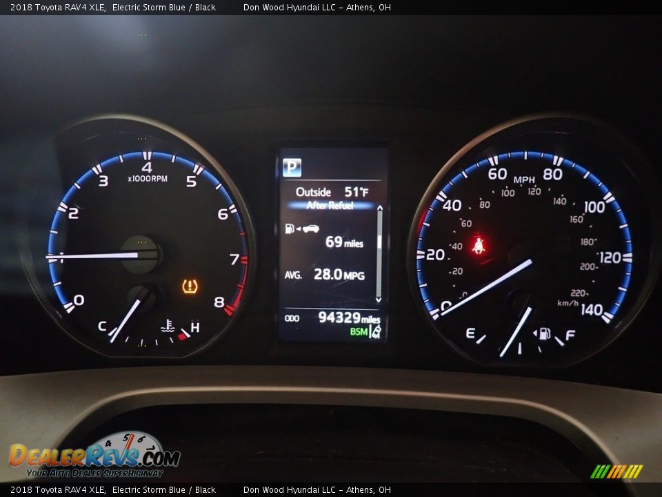 2018 Toyota RAV4 XLE Electric Storm Blue / Black Photo #31