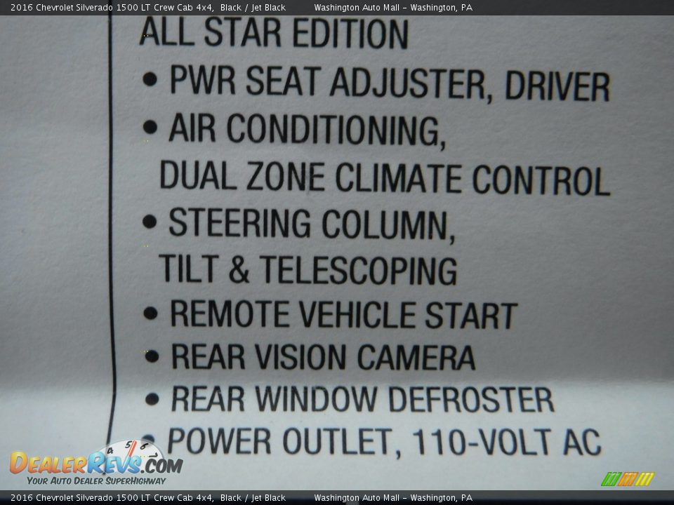 2016 Chevrolet Silverado 1500 LT Crew Cab 4x4 Black / Jet Black Photo #32