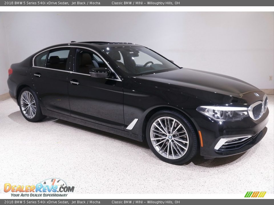 2018 BMW 5 Series 540i xDrive Sedan Jet Black / Mocha Photo #1