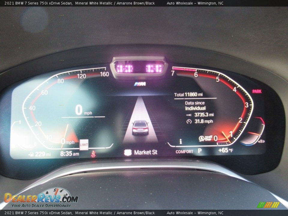 2021 BMW 7 Series 750i xDrive Sedan Mineral White Metallic / Amarone Brown/Black Photo #16