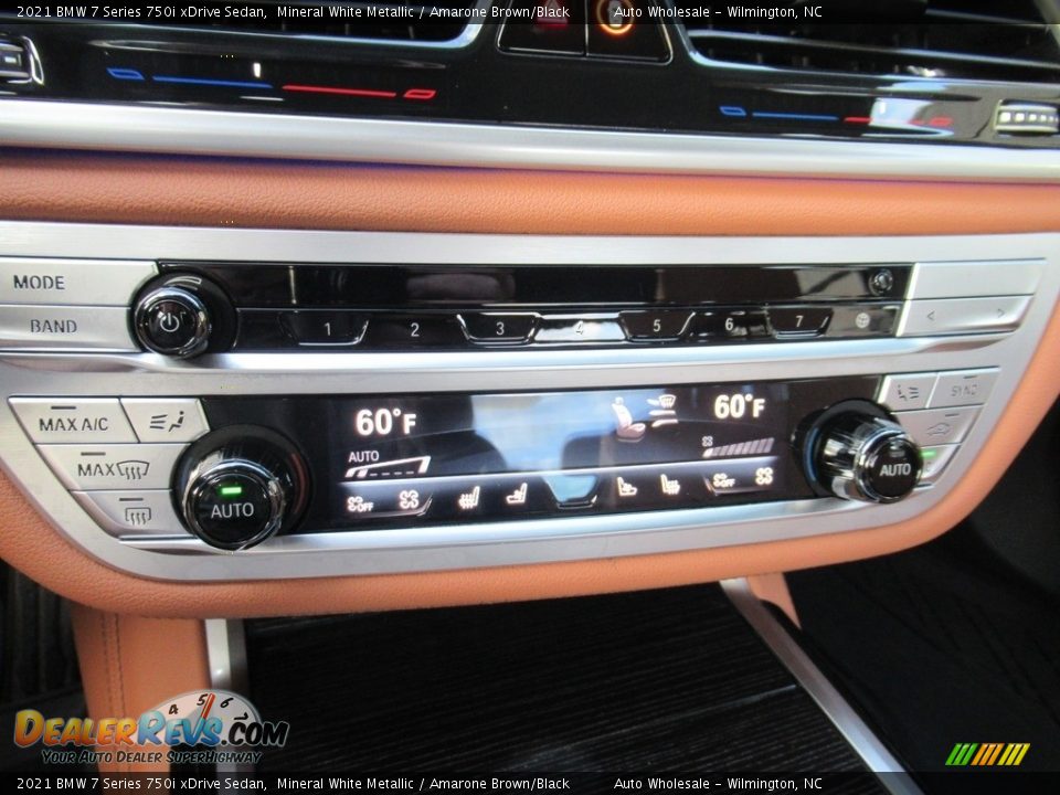2021 BMW 7 Series 750i xDrive Sedan Mineral White Metallic / Amarone Brown/Black Photo #19