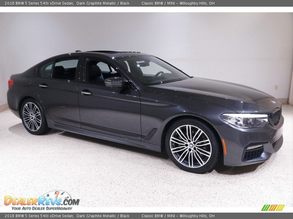 2018 BMW 5 Series 540i xDrive Sedan Dark Graphite Metallic / Black Photo #1