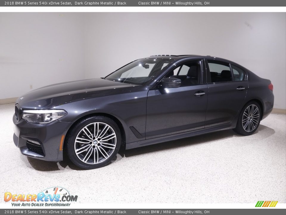 2018 BMW 5 Series 540i xDrive Sedan Dark Graphite Metallic / Black Photo #3