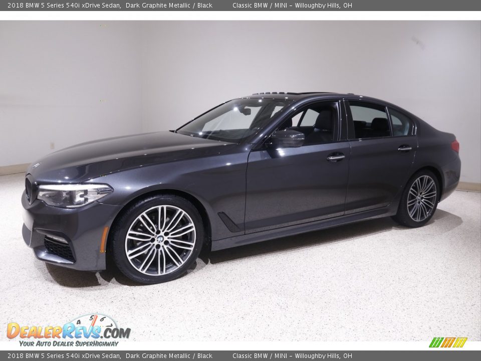 2018 BMW 5 Series 540i xDrive Sedan Dark Graphite Metallic / Black Photo #3