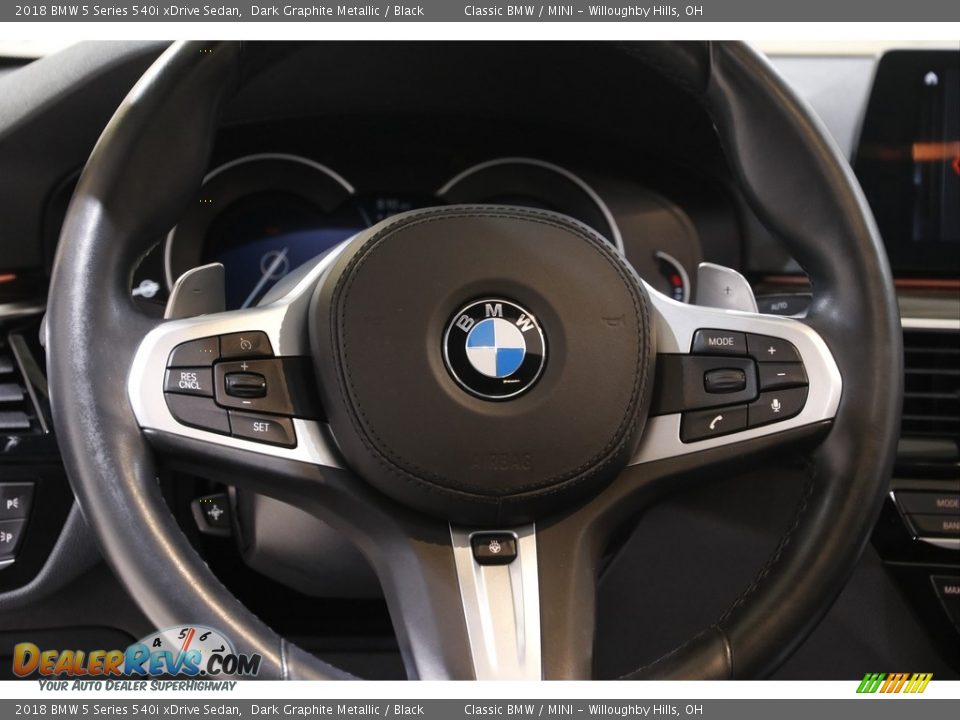 2018 BMW 5 Series 540i xDrive Sedan Dark Graphite Metallic / Black Photo #7