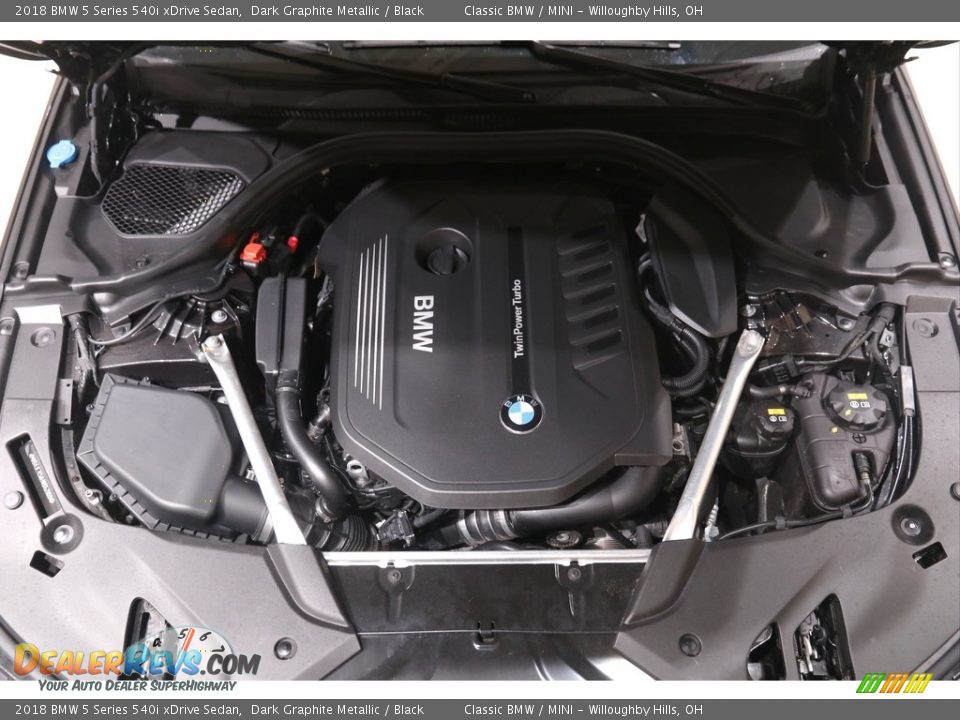 2018 BMW 5 Series 540i xDrive Sedan Dark Graphite Metallic / Black Photo #24