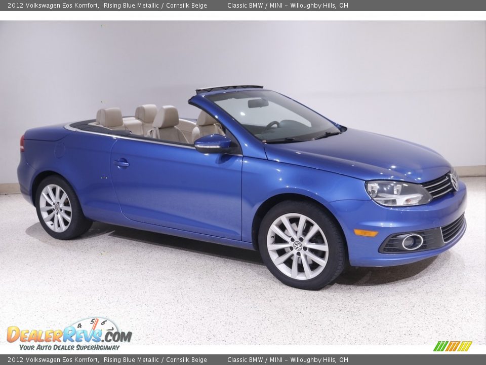 2012 Volkswagen Eos Komfort Rising Blue Metallic / Cornsilk Beige Photo #1