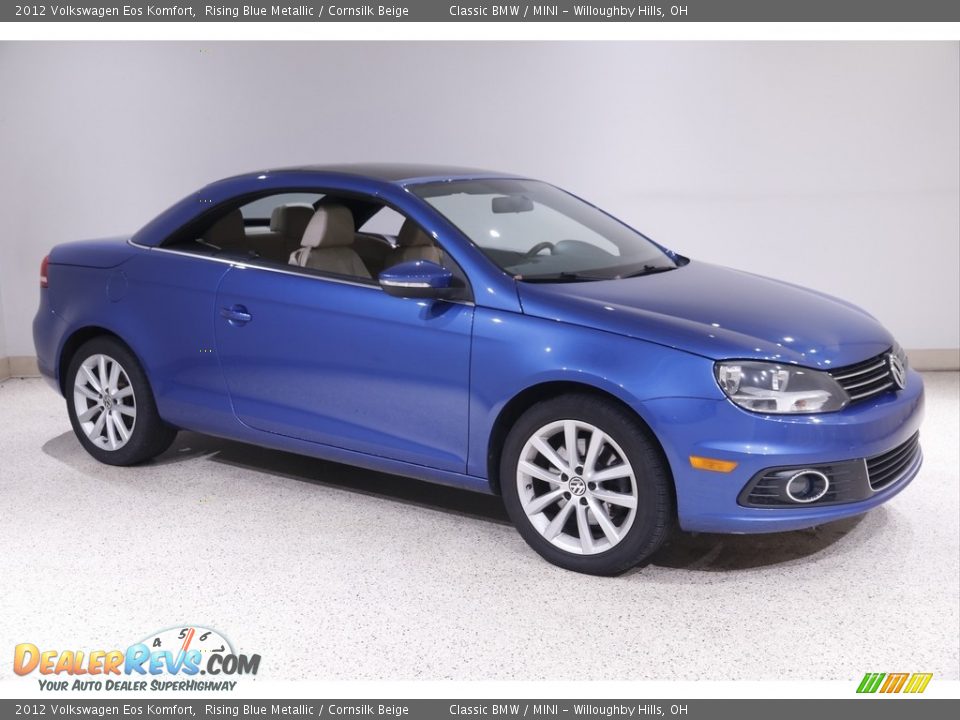 2012 Volkswagen Eos Komfort Rising Blue Metallic / Cornsilk Beige Photo #2