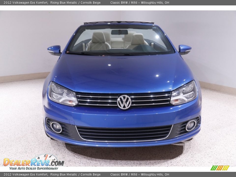 2012 Volkswagen Eos Komfort Rising Blue Metallic / Cornsilk Beige Photo #3