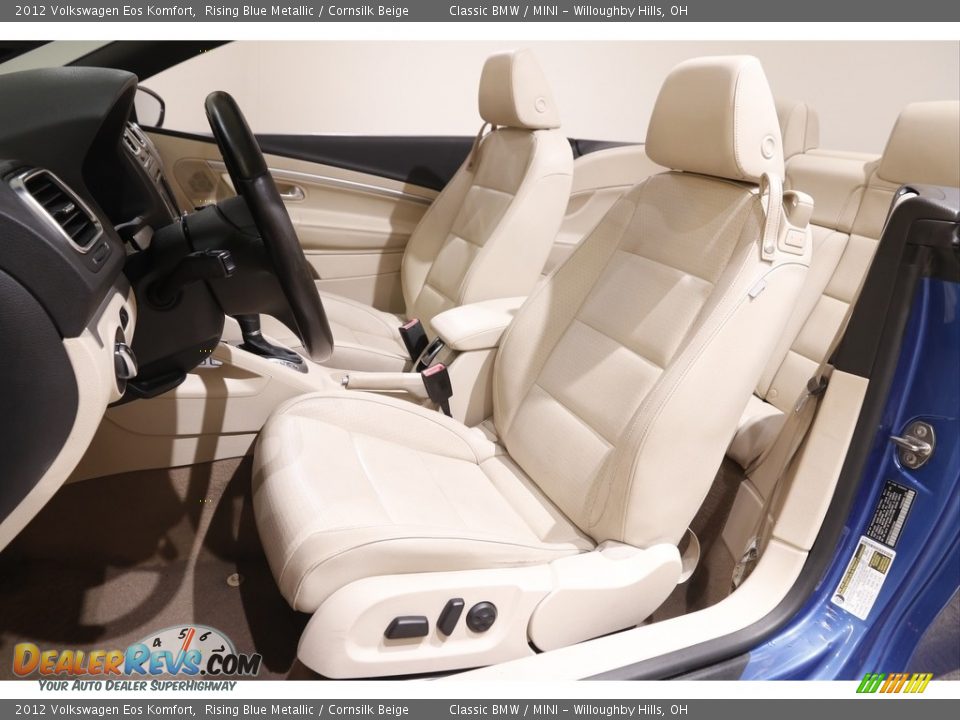 2012 Volkswagen Eos Komfort Rising Blue Metallic / Cornsilk Beige Photo #6