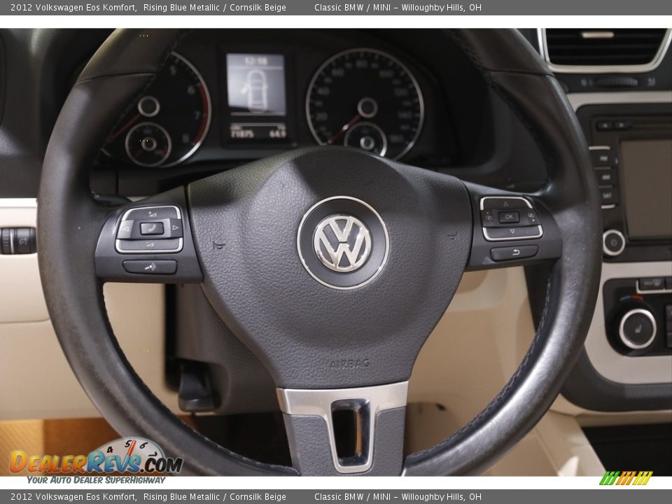 2012 Volkswagen Eos Komfort Rising Blue Metallic / Cornsilk Beige Photo #8