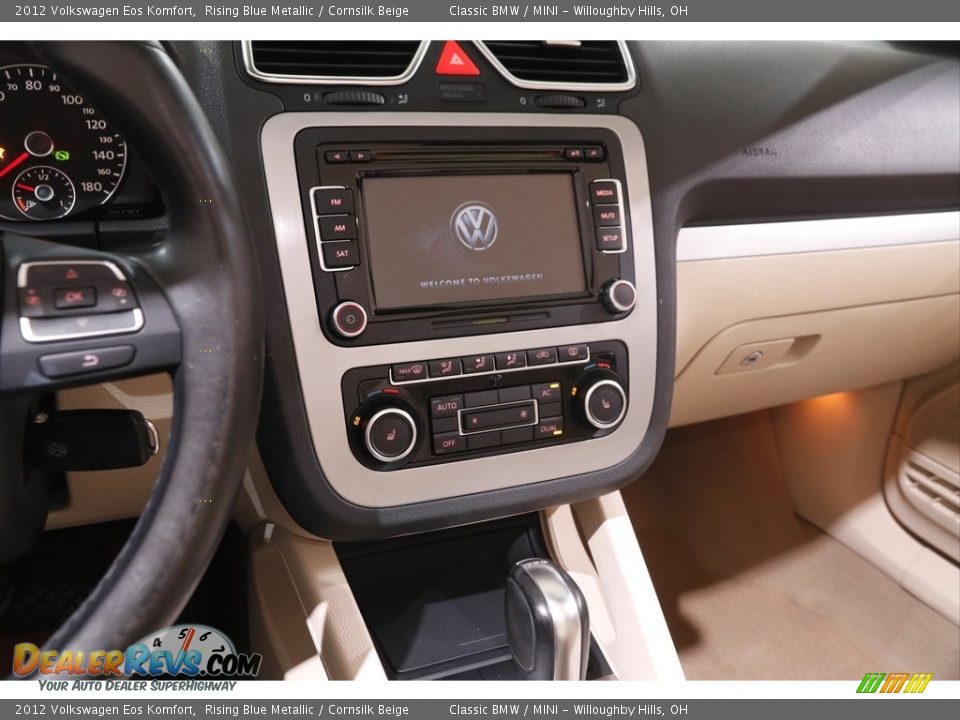 2012 Volkswagen Eos Komfort Rising Blue Metallic / Cornsilk Beige Photo #10