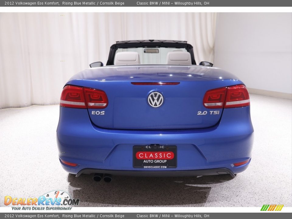 2012 Volkswagen Eos Komfort Rising Blue Metallic / Cornsilk Beige Photo #16