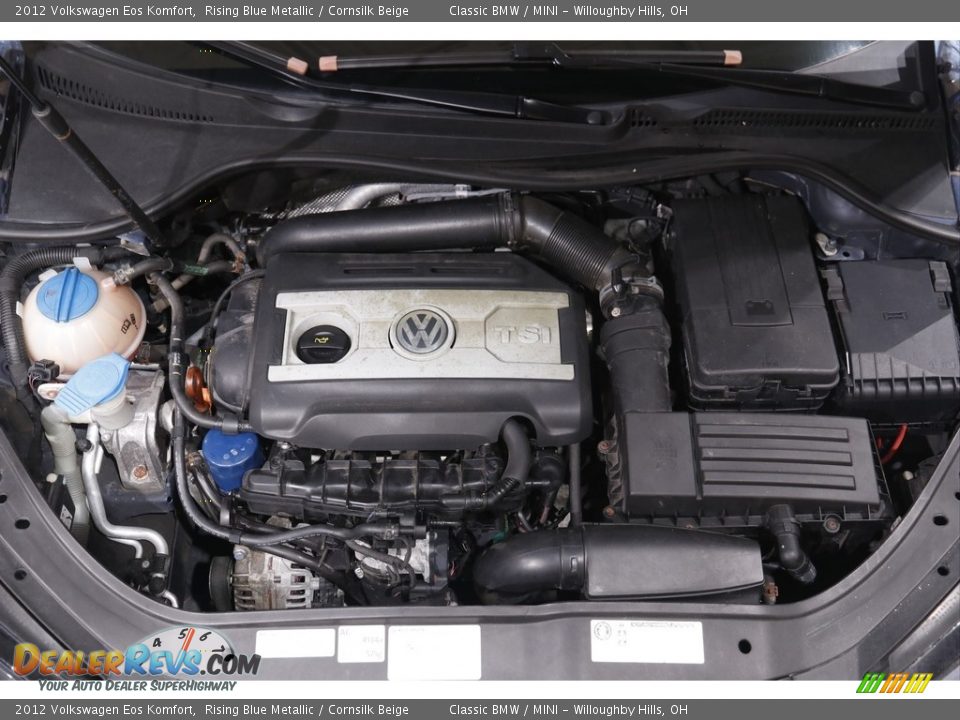 2012 Volkswagen Eos Komfort Rising Blue Metallic / Cornsilk Beige Photo #17