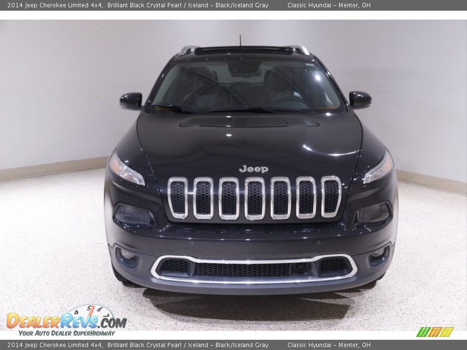 2014 Jeep Cherokee Limited 4x4 Brilliant Black Crystal Pearl / Iceland - Black/Iceland Gray Photo #2