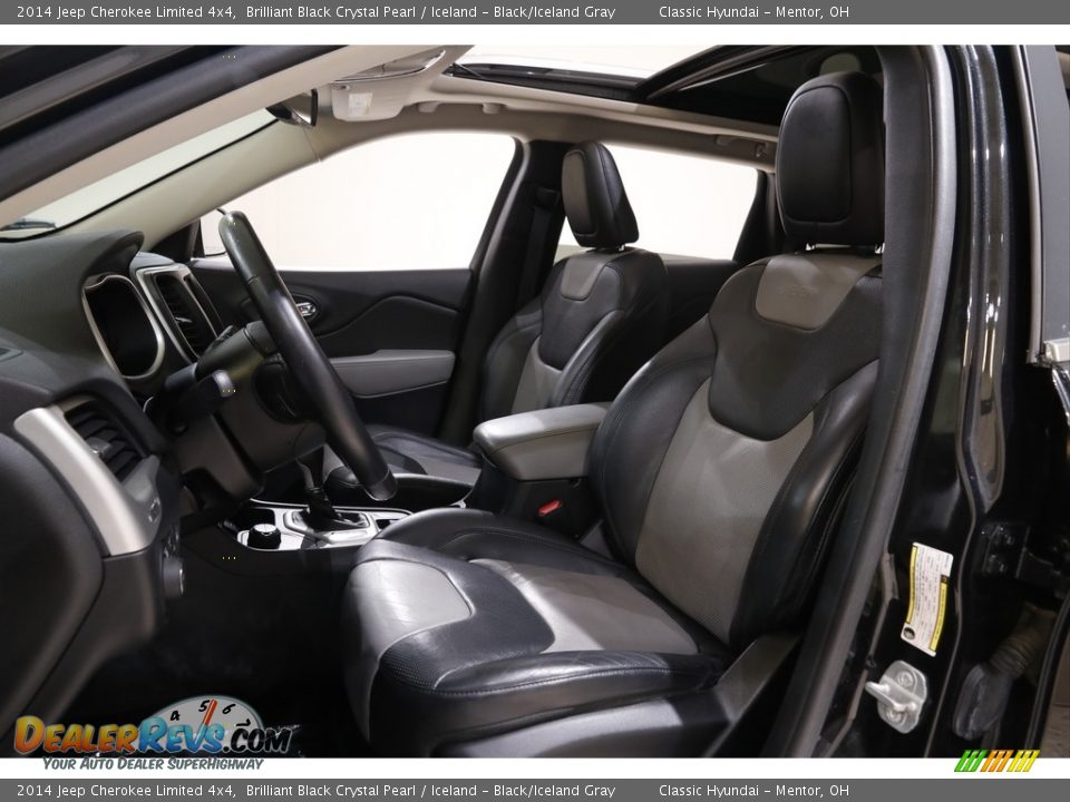2014 Jeep Cherokee Limited 4x4 Brilliant Black Crystal Pearl / Iceland - Black/Iceland Gray Photo #5