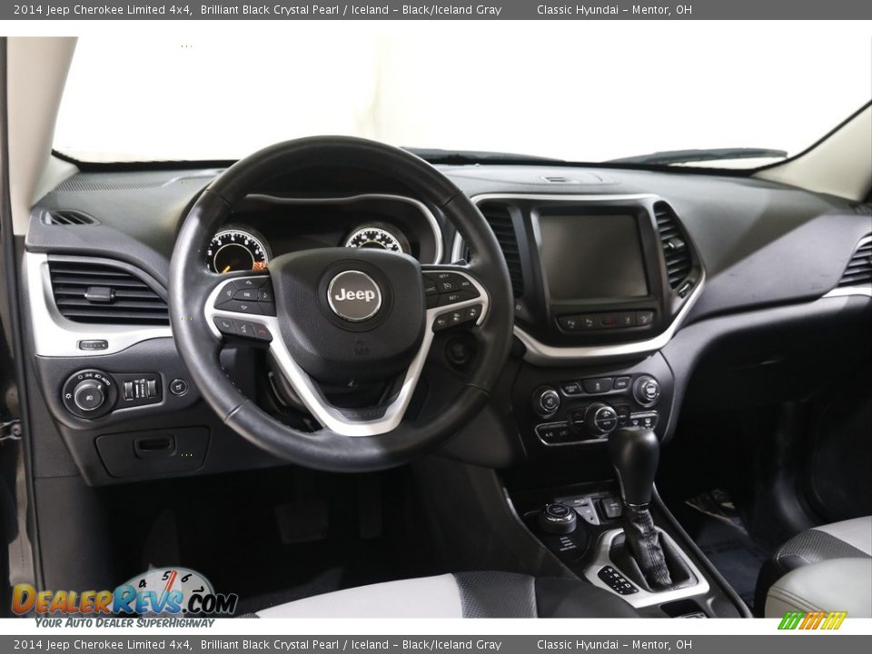 2014 Jeep Cherokee Limited 4x4 Brilliant Black Crystal Pearl / Iceland - Black/Iceland Gray Photo #6