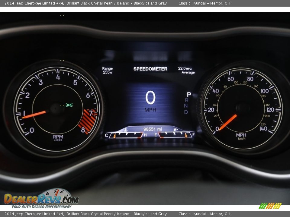 2014 Jeep Cherokee Limited 4x4 Brilliant Black Crystal Pearl / Iceland - Black/Iceland Gray Photo #8