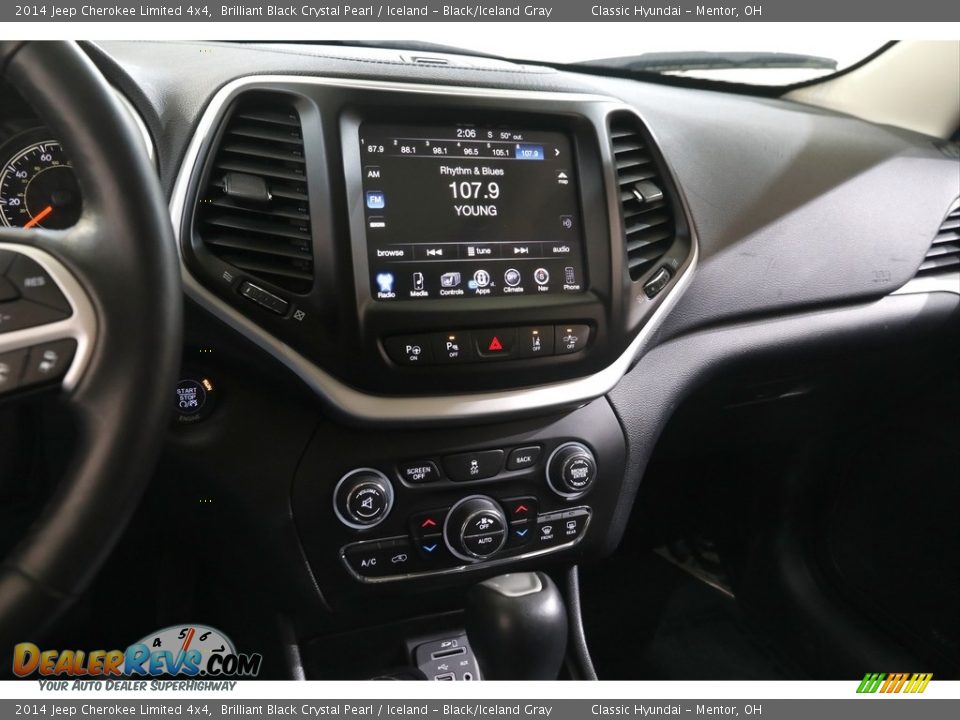 2014 Jeep Cherokee Limited 4x4 Brilliant Black Crystal Pearl / Iceland - Black/Iceland Gray Photo #9