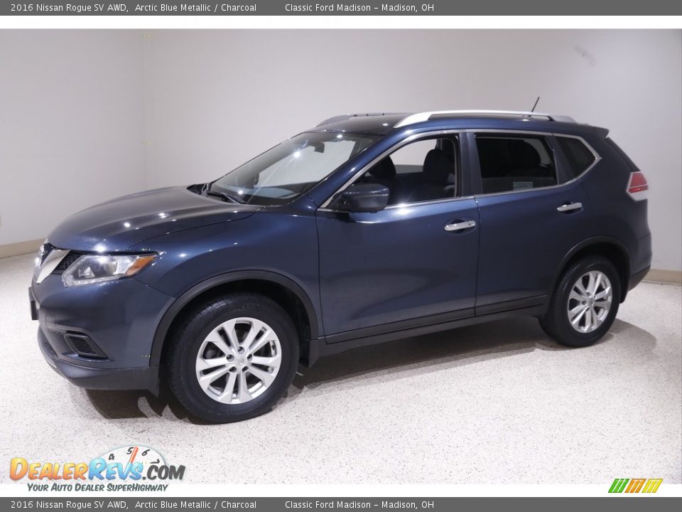 2016 Nissan Rogue SV AWD Arctic Blue Metallic / Charcoal Photo #3
