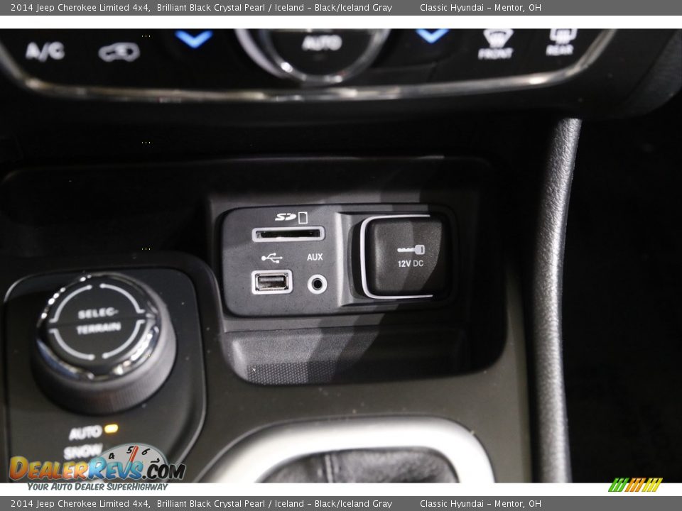 2014 Jeep Cherokee Limited 4x4 Brilliant Black Crystal Pearl / Iceland - Black/Iceland Gray Photo #16