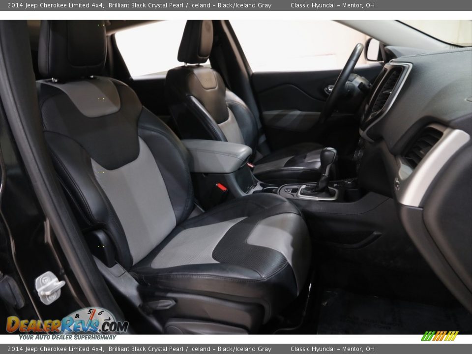 2014 Jeep Cherokee Limited 4x4 Brilliant Black Crystal Pearl / Iceland - Black/Iceland Gray Photo #17