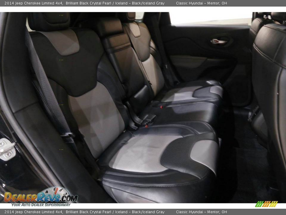 2014 Jeep Cherokee Limited 4x4 Brilliant Black Crystal Pearl / Iceland - Black/Iceland Gray Photo #18