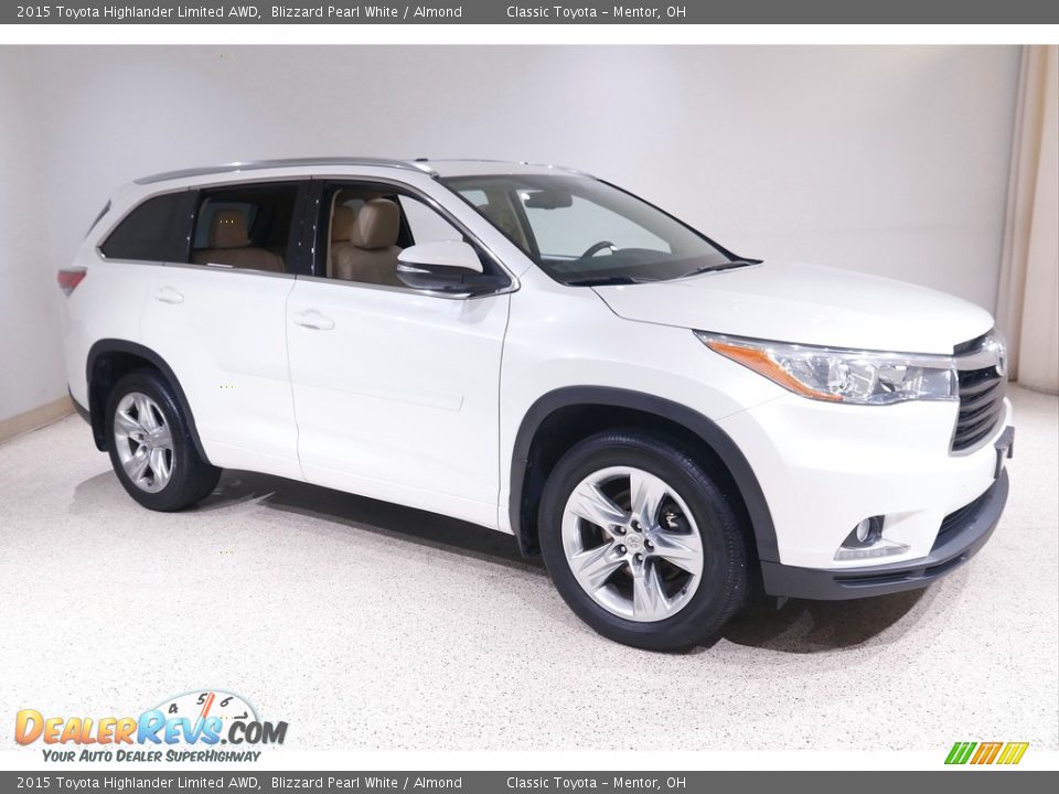 2015 Toyota Highlander Limited AWD Blizzard Pearl White / Almond Photo #1